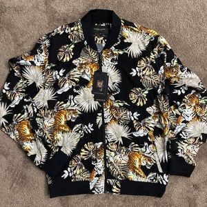 Denim and floral jacket